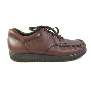 SAS Tuff Brown Leather Shoes Crepe Sole Walking Premium Comfort Support SZ 13 M
